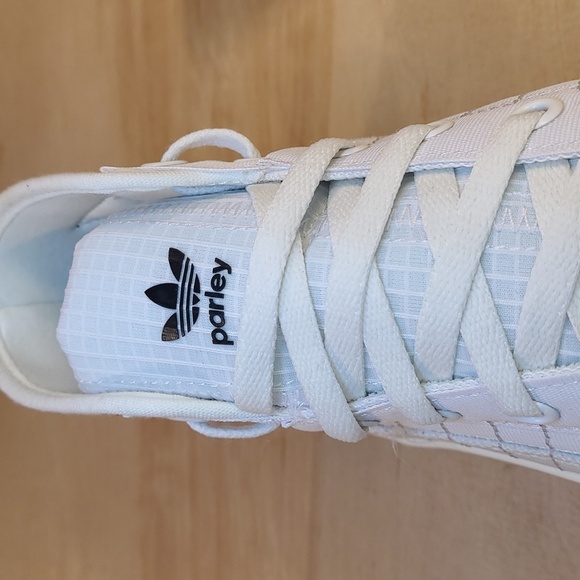 Adidas White Nizza Parley Hi Men's Shoes - Picture 7 of 10